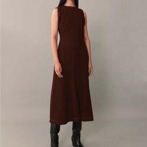 Mango Chic Chocolate Midi Dress